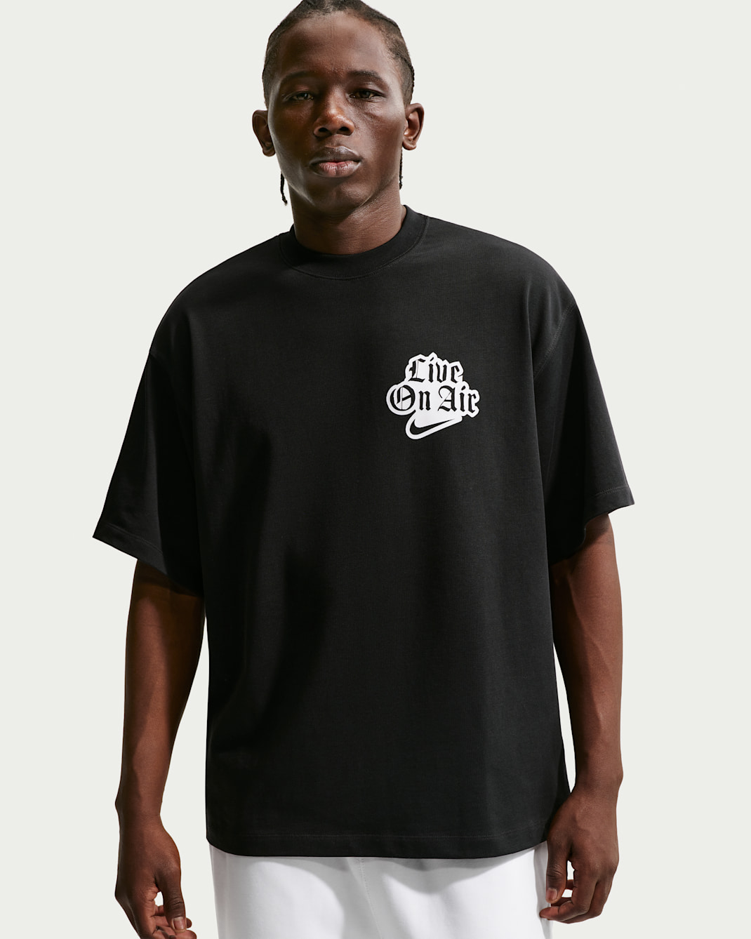 Pánské tričko Nike Solo Swoosh - Černá/Bílá