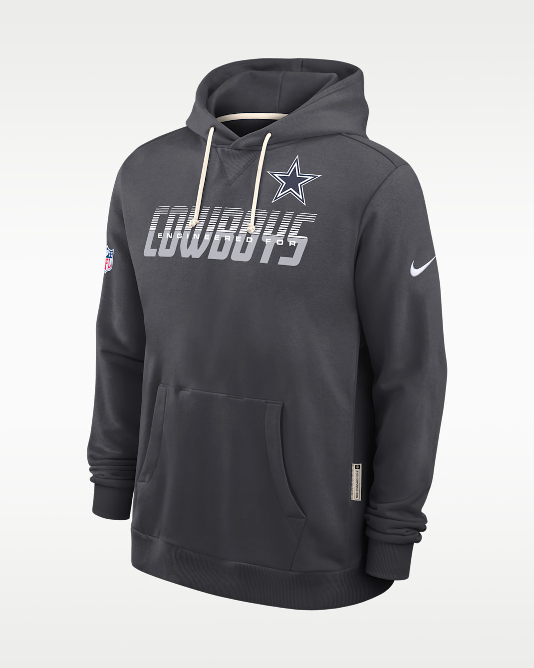 Sudadera con gorro sin cierre Nike Dri-FIT de la NFL para hombre Dallas Cowboys Sideline Standard Issue - Azul marino
