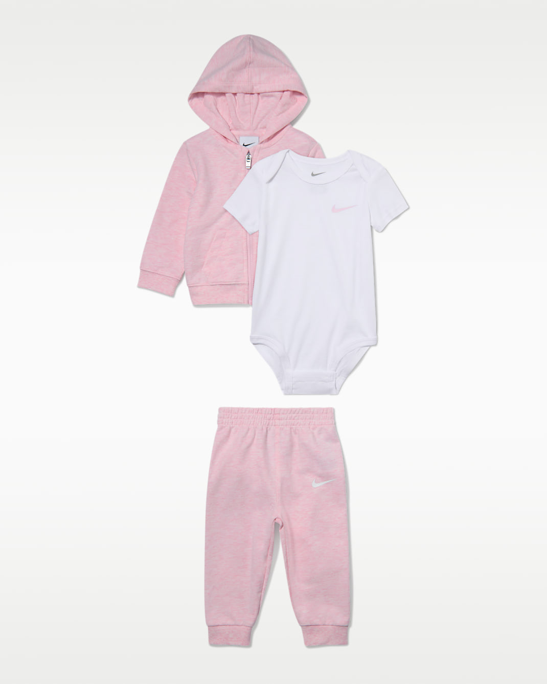 Nike Baby (0-6M) 3-Piece Bodysuit and Pants Set - Pink Foam