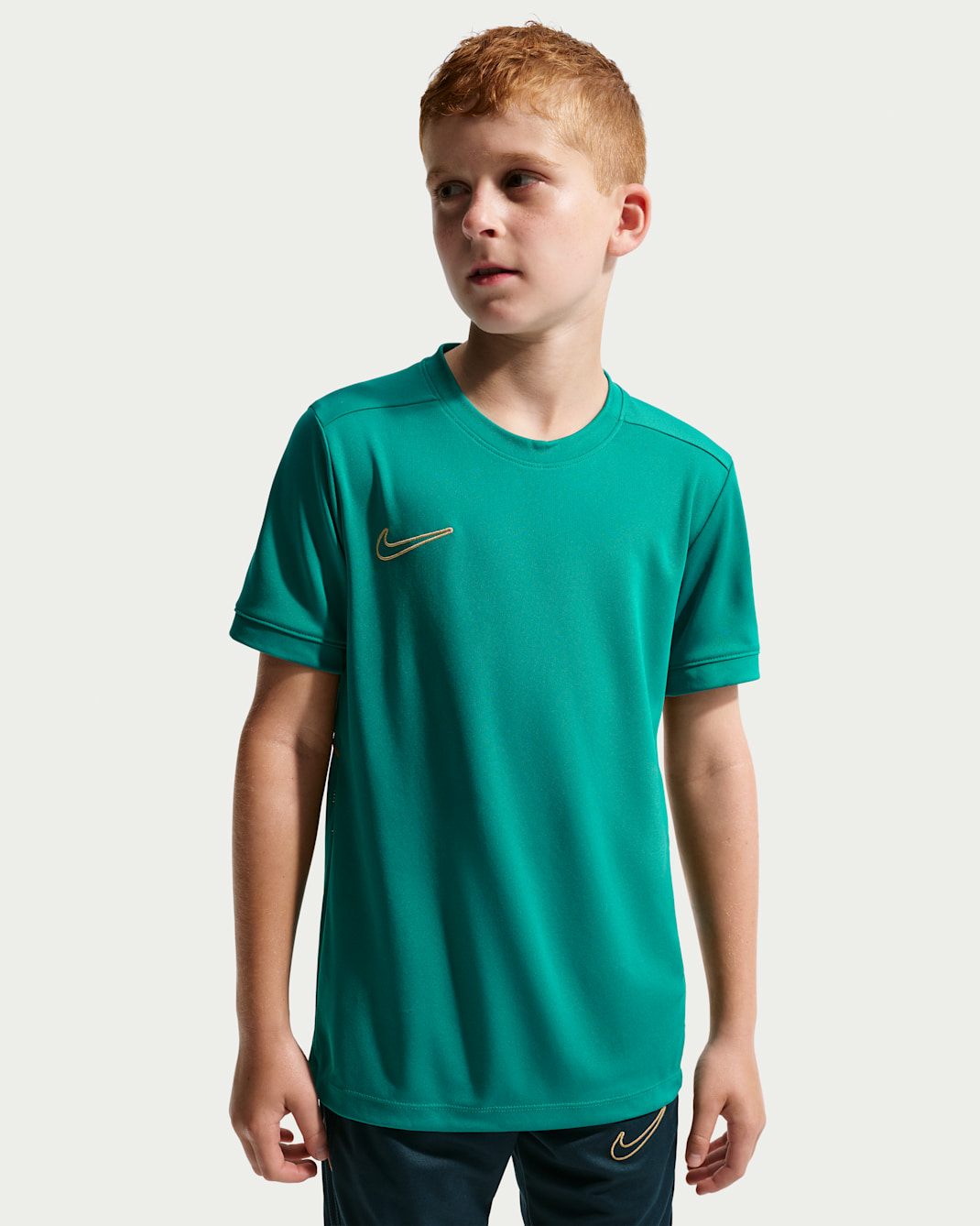 Nike Academy Older Kids' Dri-FIT Football Top - Rio Teal/Rio Teal/Elemental Gold/Metallic Gold