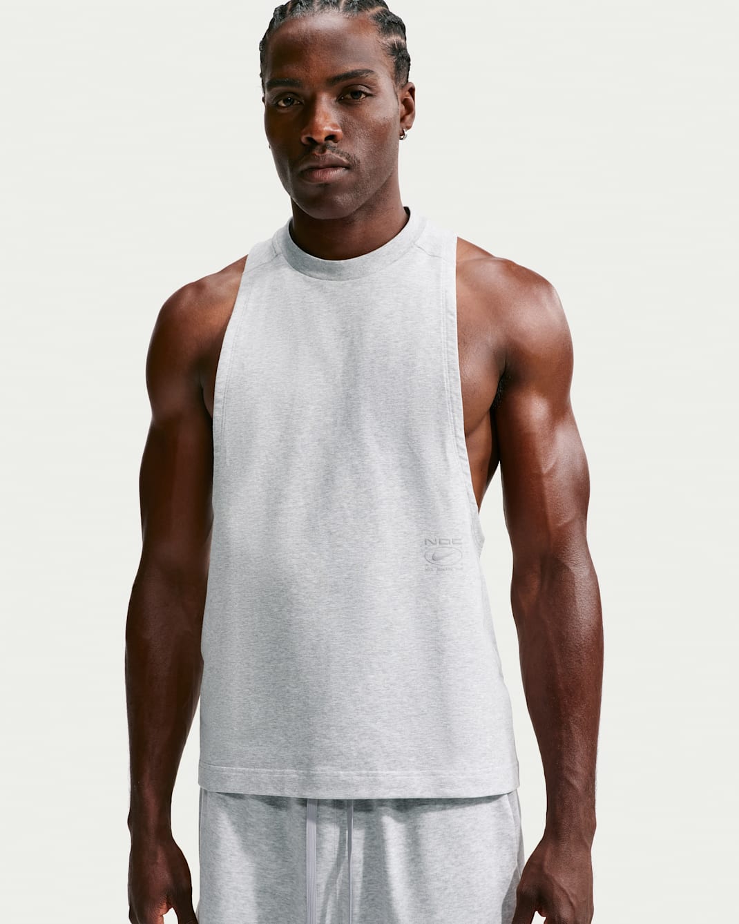 Nike N.A.C. Men's Dri-FIT Training Tank - Light Smoke Grey/Heather/Light Smoke Grey