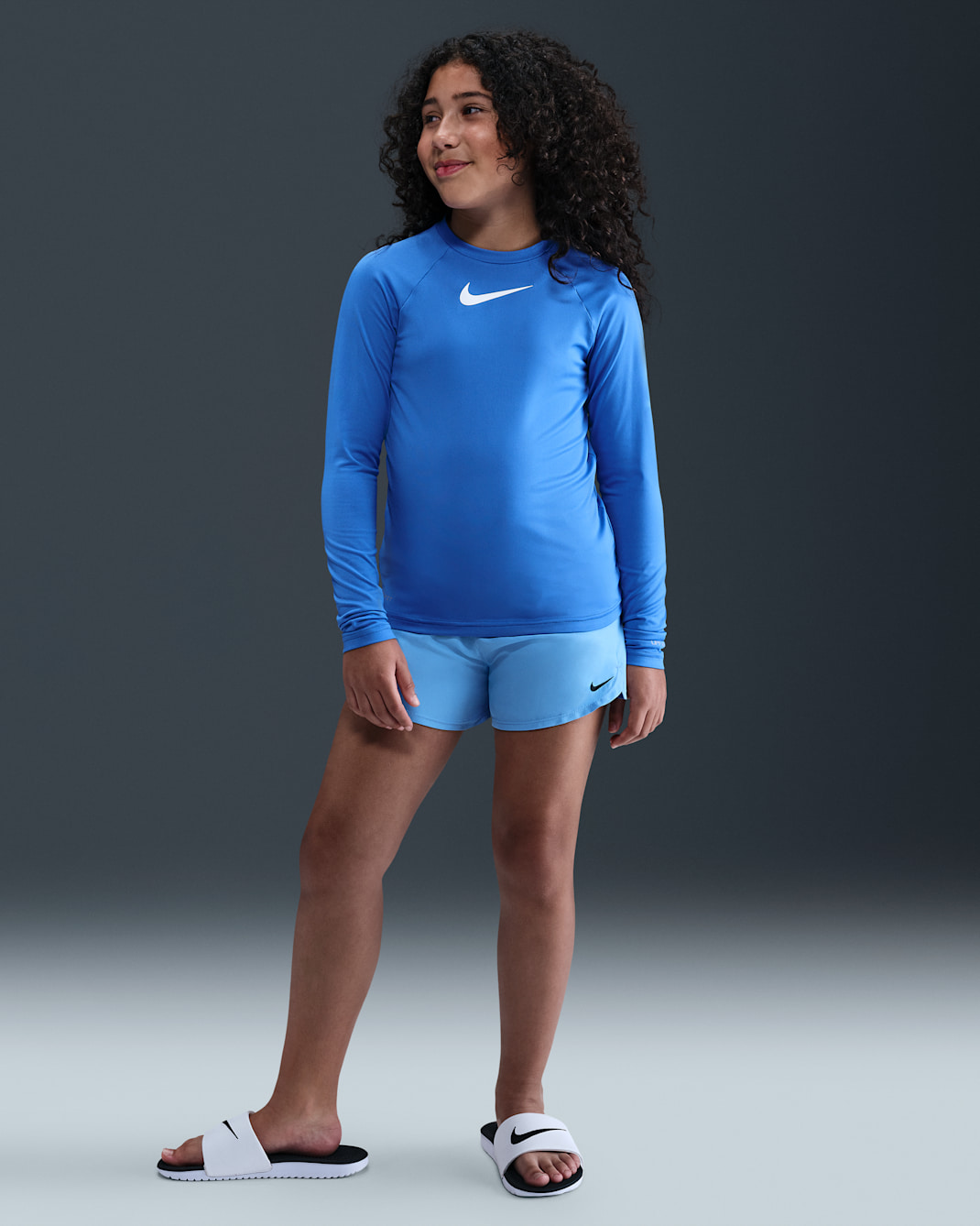 Nike Swim Hydroguard Big Kids' (Girls') Dri-FIT UV Long Sleeve Top