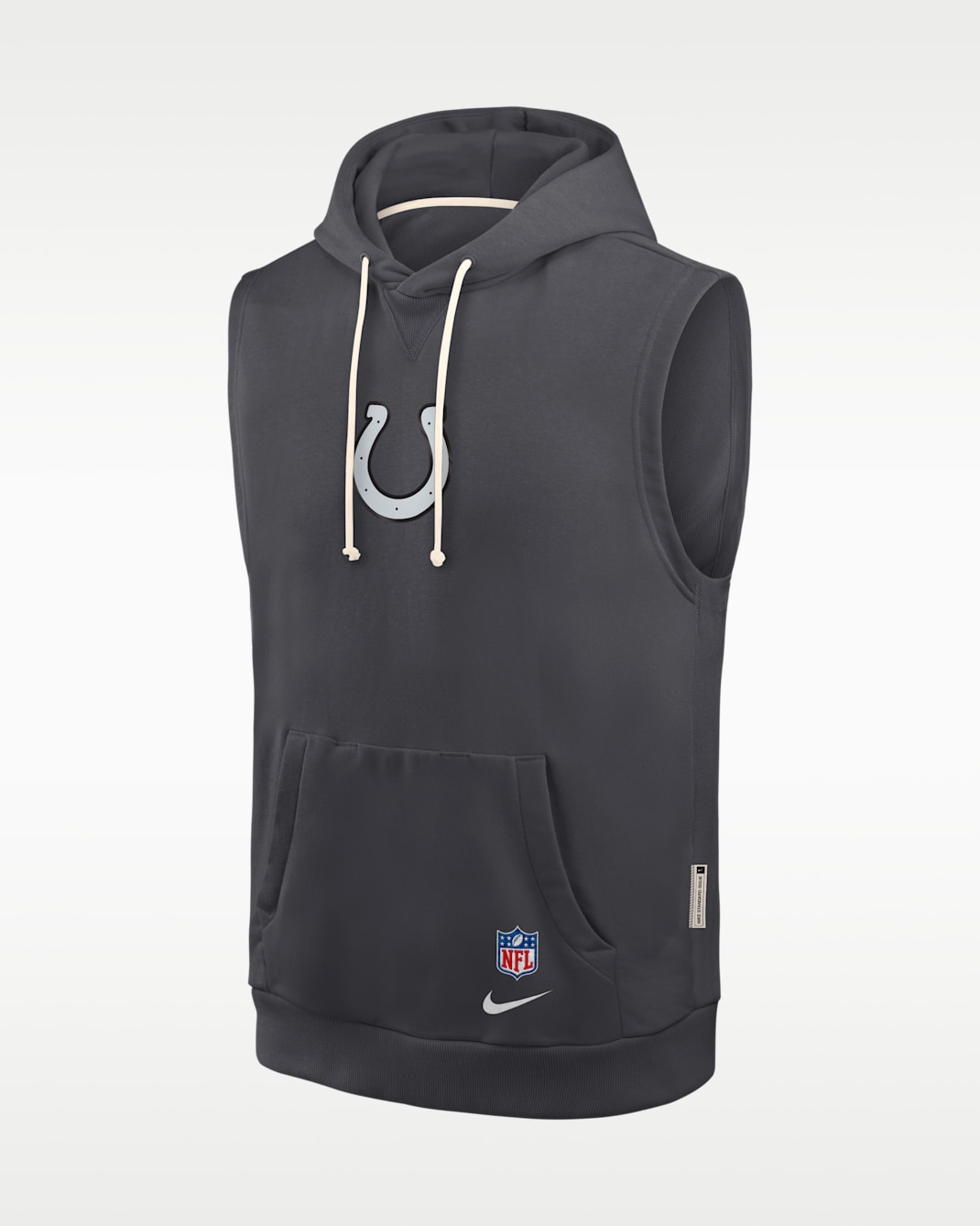 Indianapolis Colts Rivalries Collection Sideline Men's Nike Dri-FIT NFL Sleeveless Pullover Hoodie - Anthracite