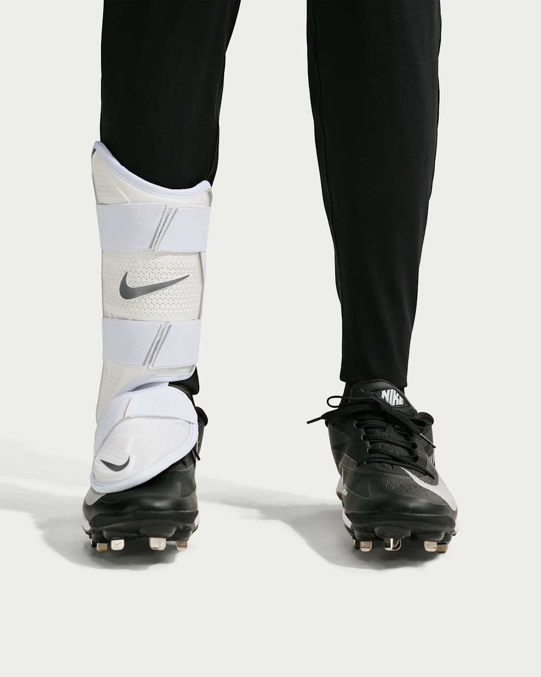 Nike Vapor Elite Baseball Batter's Leg Guard (Right-Hand Hitter) - White/White/White/Metallic Cool Grey