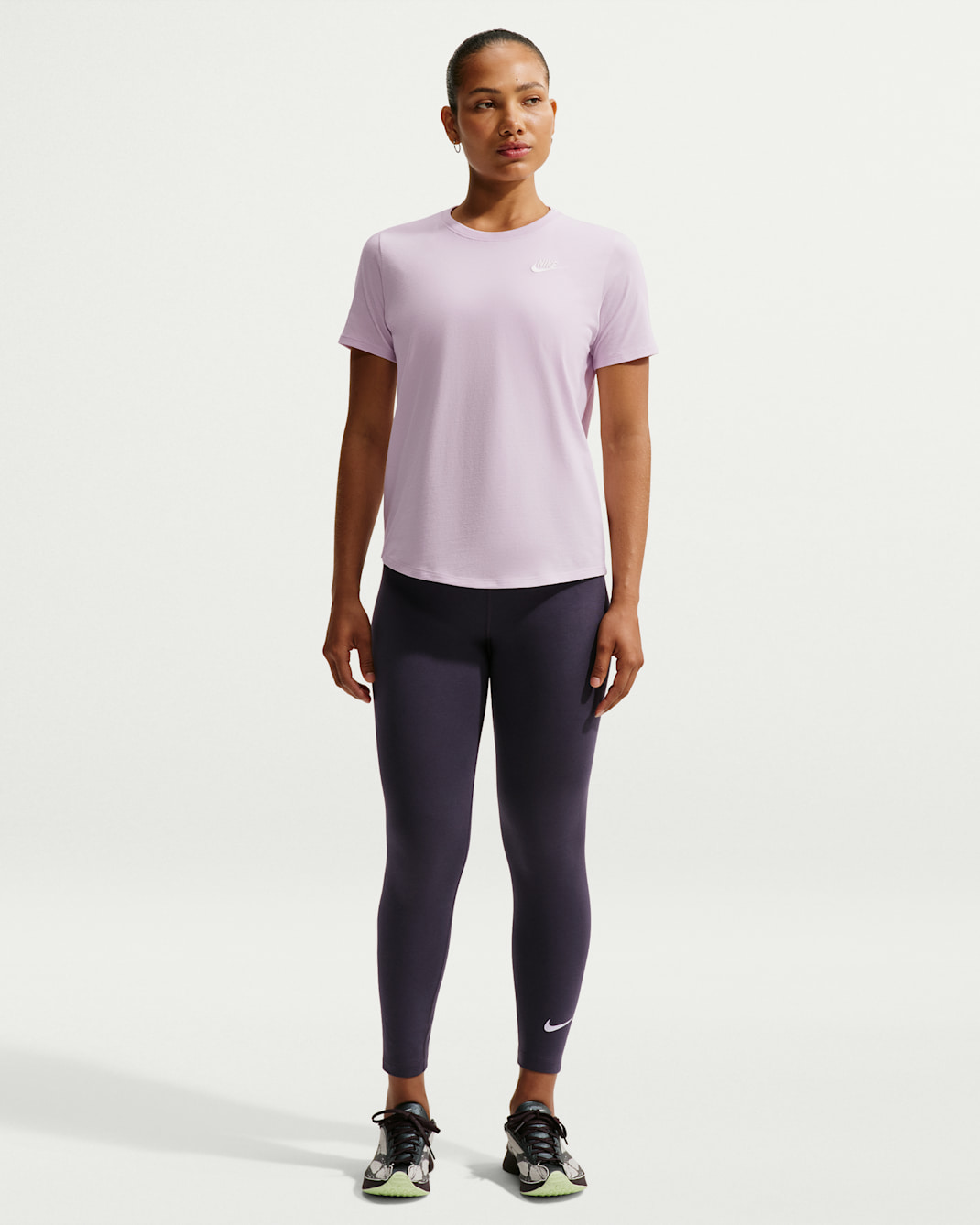 Nike Sportswear Classic Women's High-Waisted 7/8 Leggings - Gridiron/White