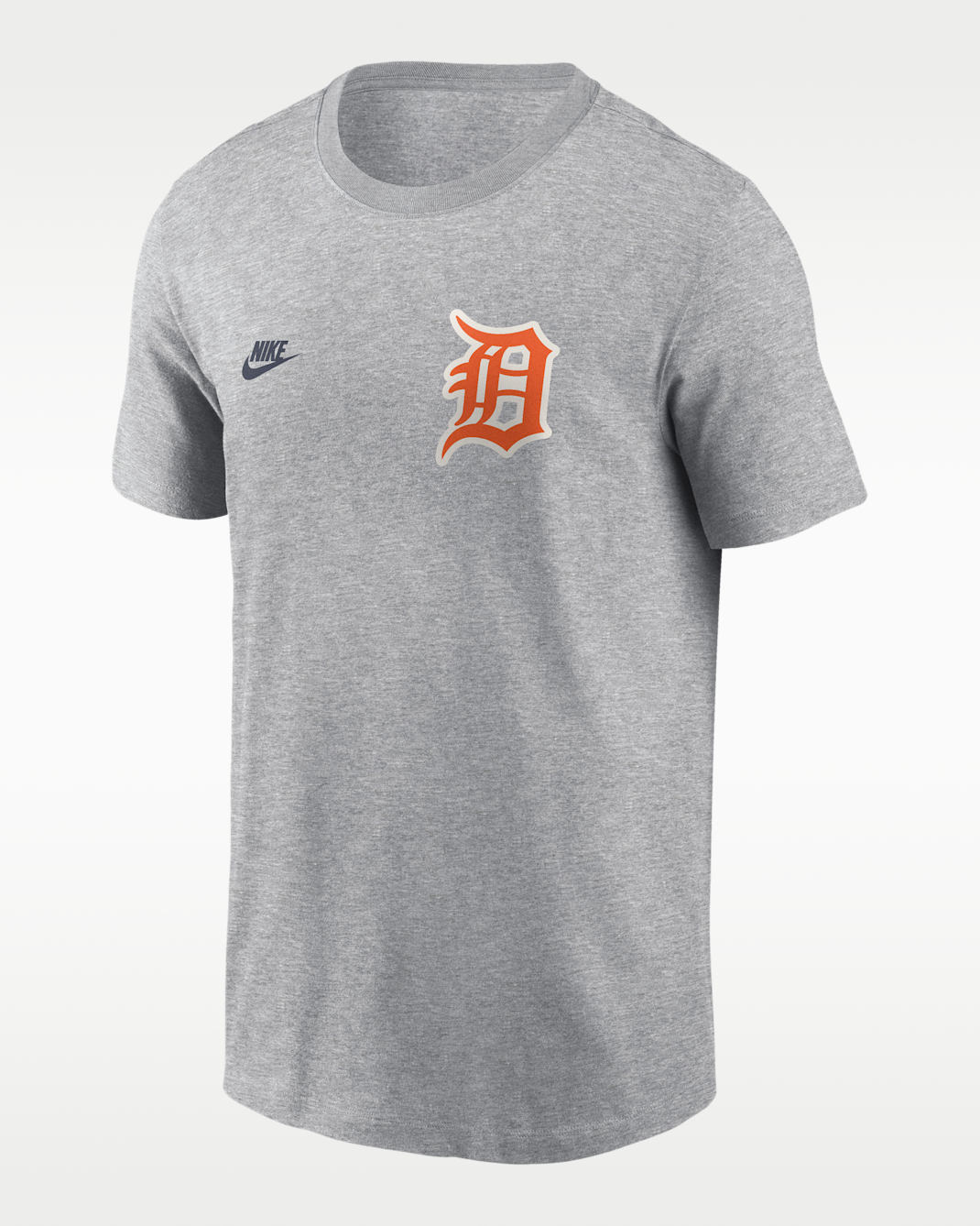 Detroit Tigers Cooperstown 2-Hit Large Logo Men's Nike MLB T-Shirt - Charcoal Heather