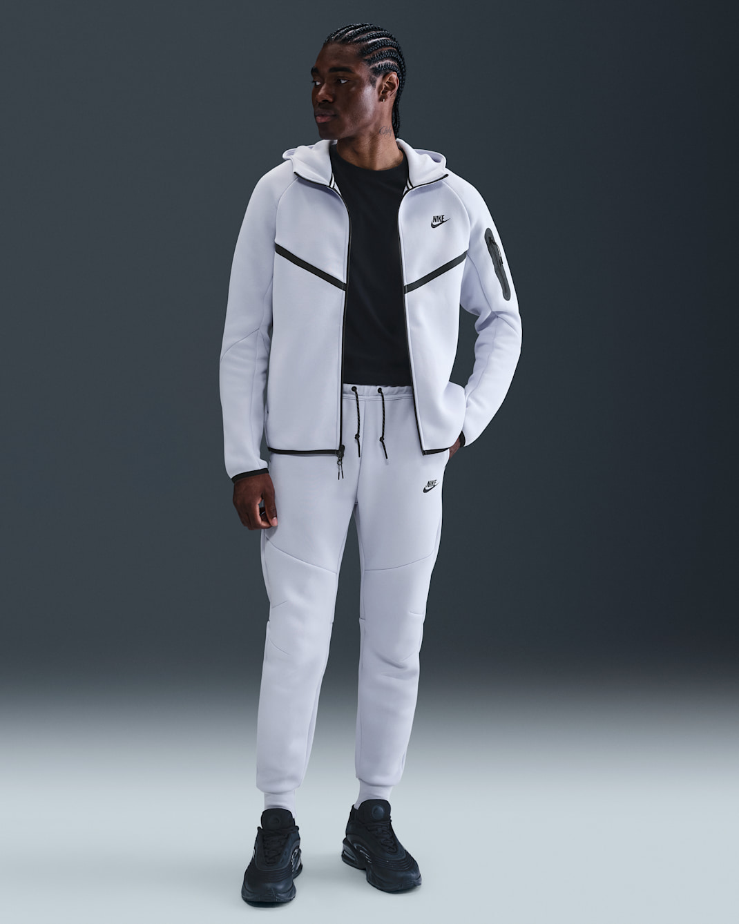 Joggers de tejido Fleece para hombre Nike Tech - Fantasma/Negro