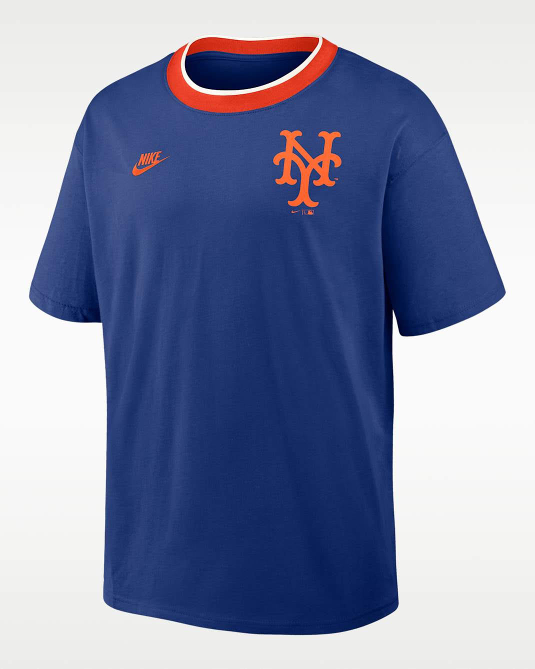 New York Mets Cooperstown Ringer Men's Nike MLB T-Shirt - Royal/Orange