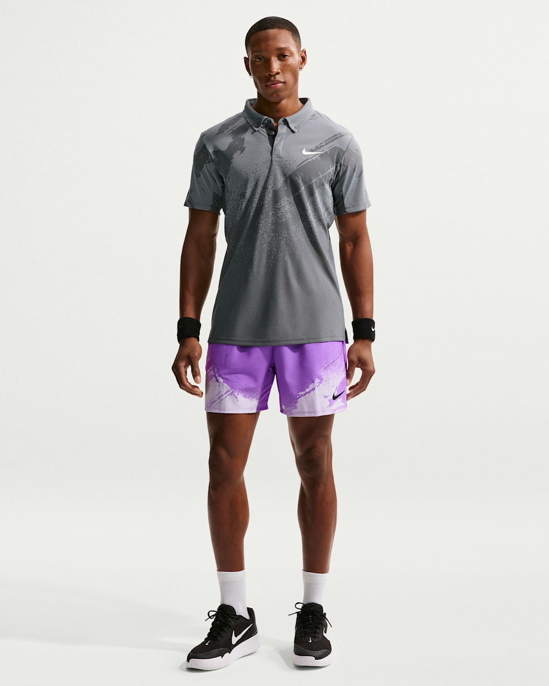 NikeCourt Slam Men's Dri-FIT Tennis Shorts - Bright Violet/Violet Mist/Black