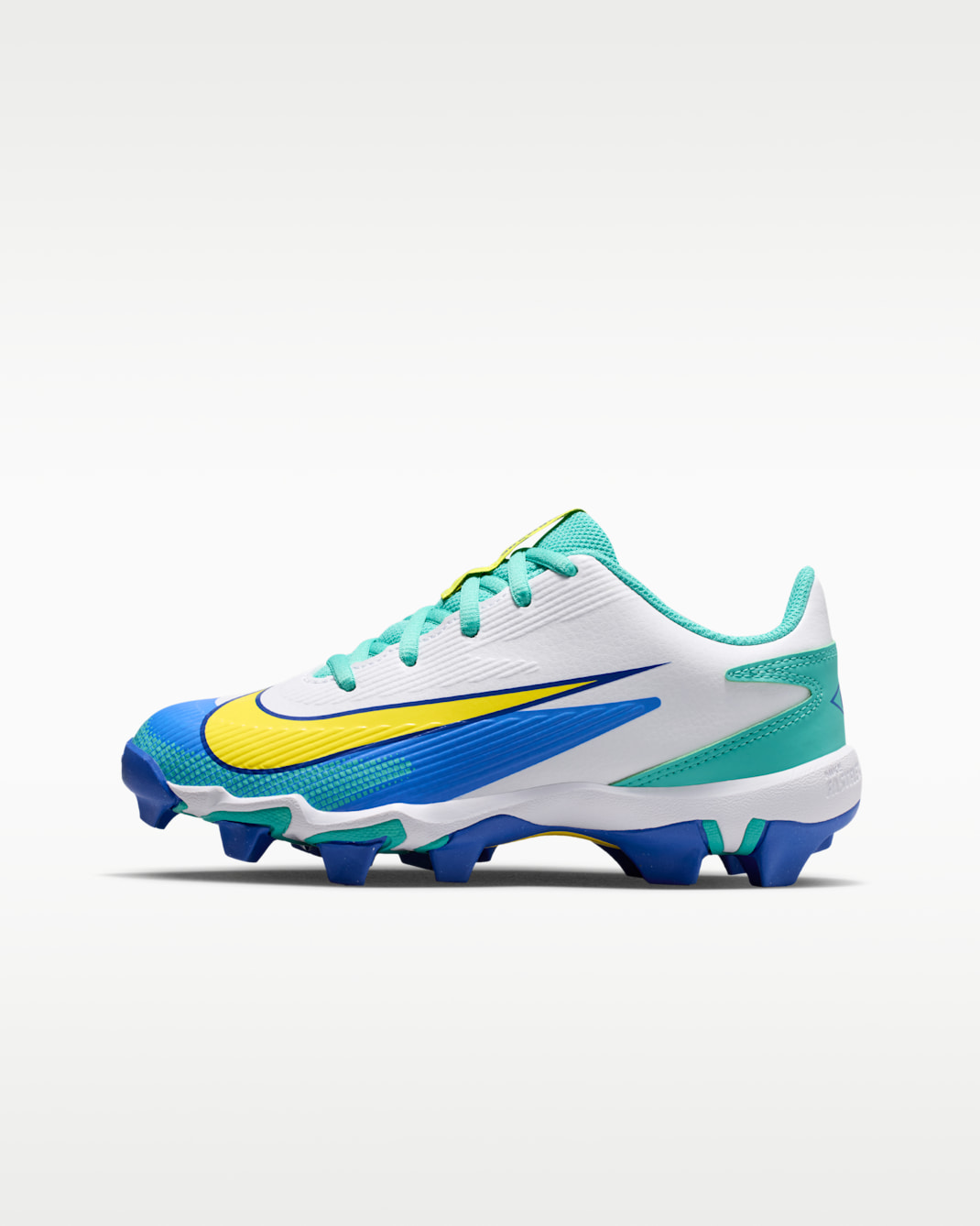 Nike Diamond Clutch Big Kids' Baseball Cleats - Washed Teal/Light Racer Blue/Old Royal/Sonic Yellow