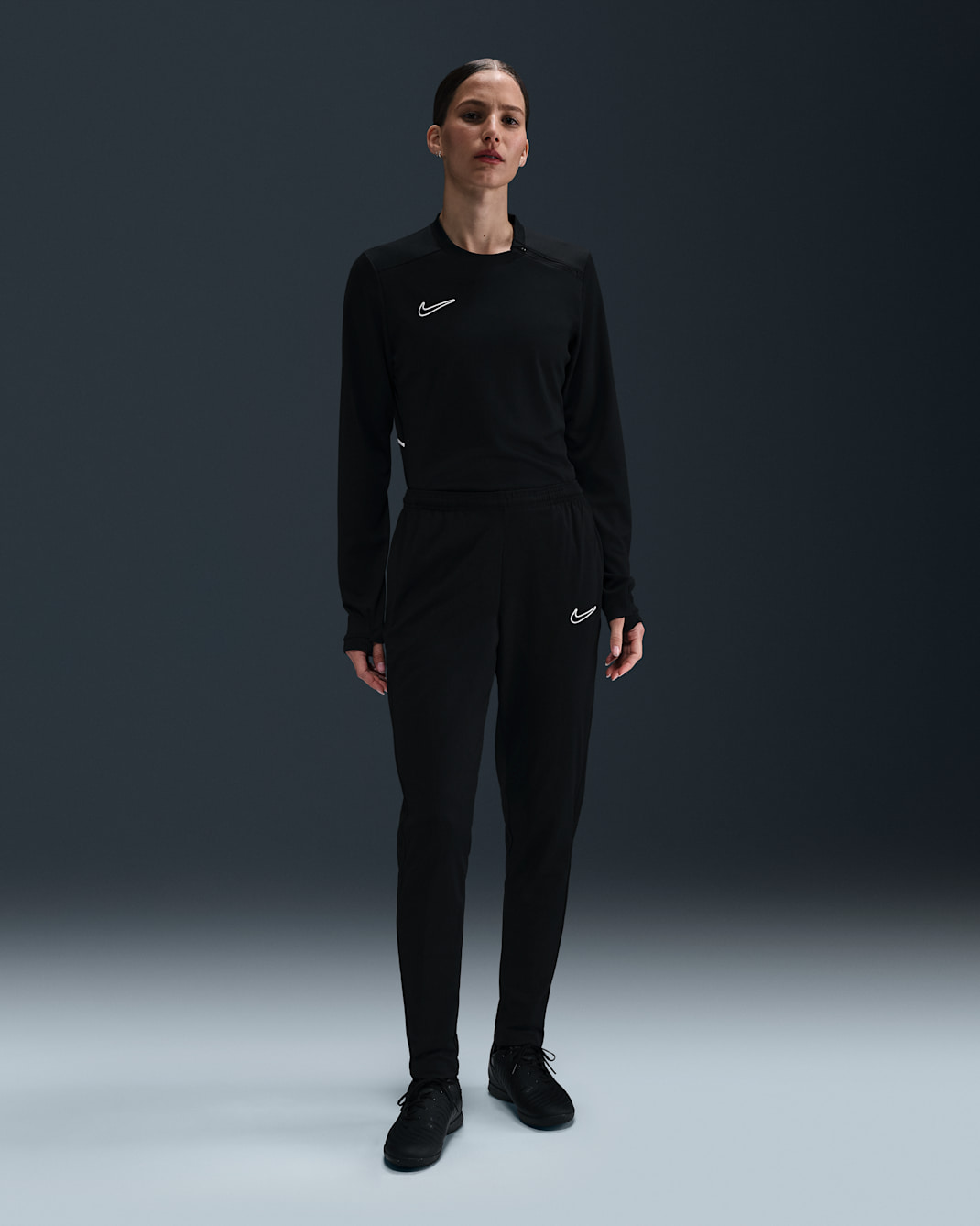 Pantalon de foot Dri-FIT Nike Academy pour femme - Noir/Noir/Blanc/Blanc