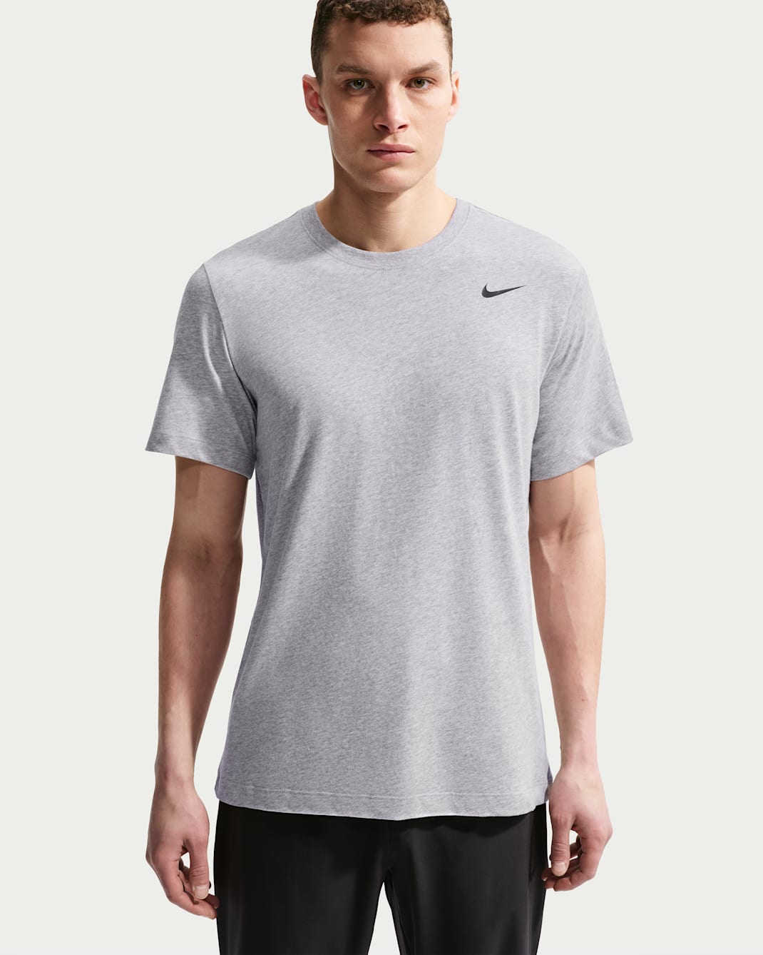 Nike Dri-FIT Men's Fitness T-Shirt - Dark Grey Heather/Black