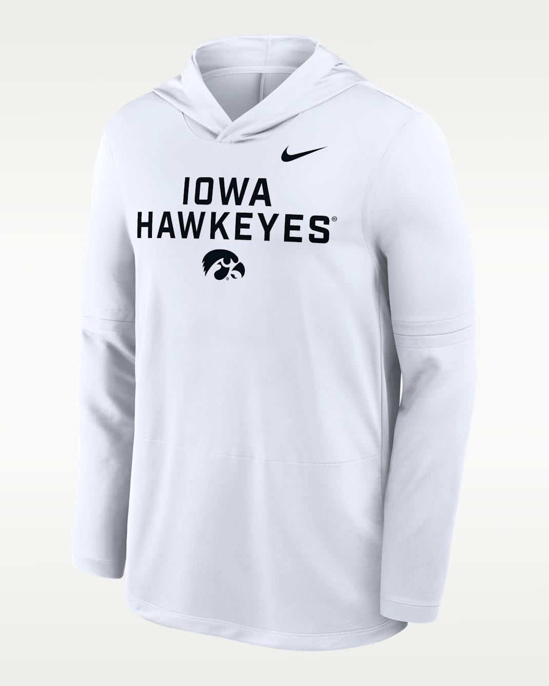 Iowa Sideline Men's Nike Dri-FIT College Long-Sleeve Hooded Top - White