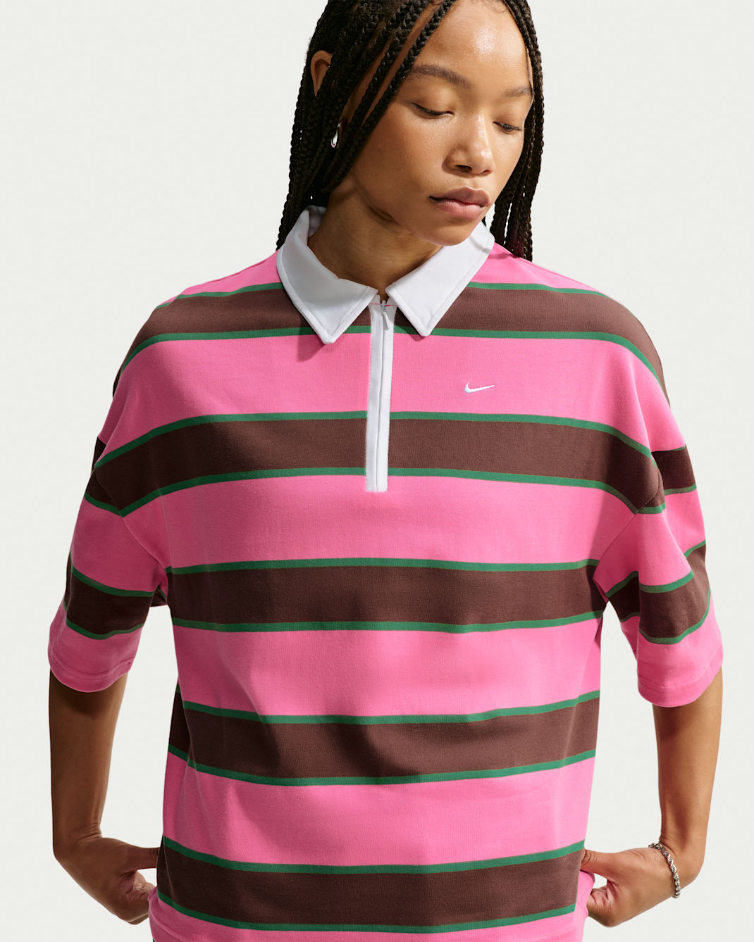 Polo Nike Sportswear – Donna - Pinksicle/Pine Green/Cacao Wow