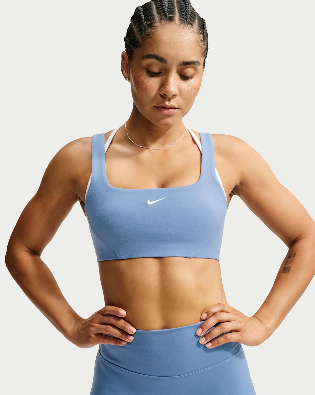 Nike One Women's Light-Support Sports Bra - Work Blue/White