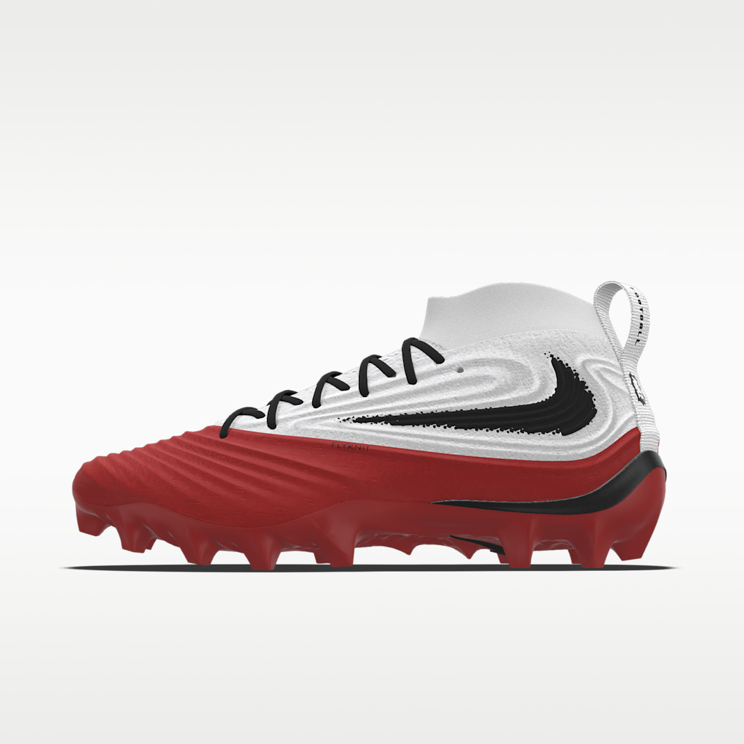 Tacos de futbol americano personalizados Nike Alpha Menace 5 Elite By You - Blanco/Multicolor/Multicolor