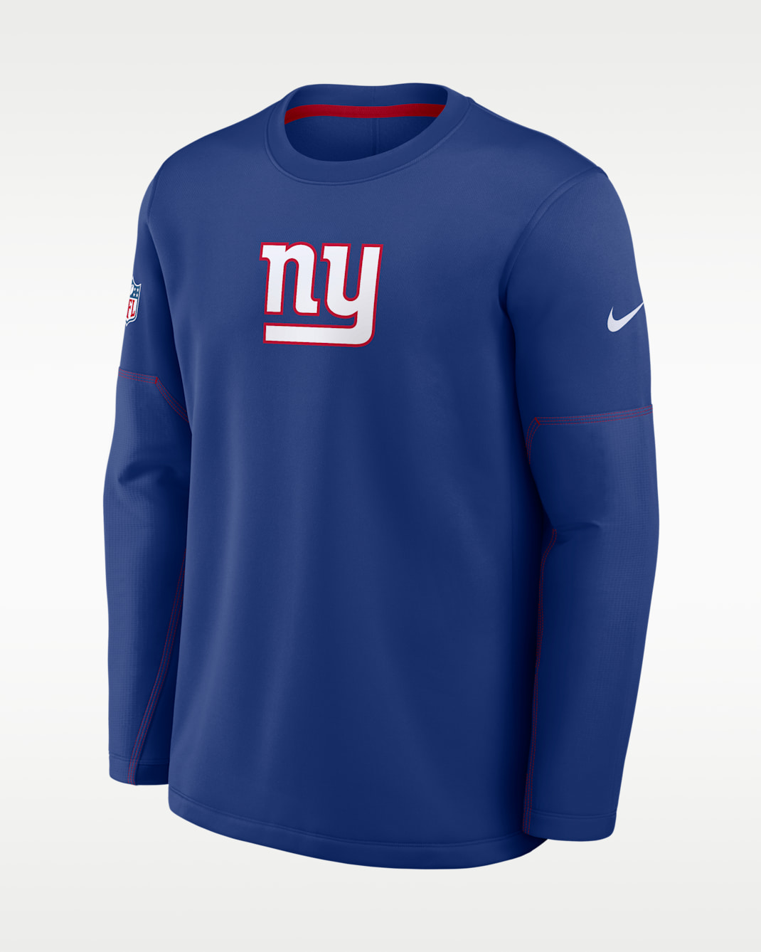 New York Giants Sideline Coaches Men's Nike Therma-FIT NFL Long-Sleeve T-Shirt - Blue