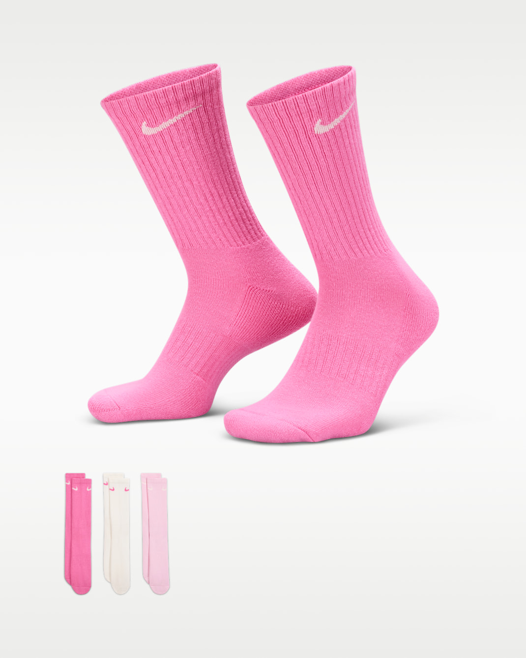 Nike Everyday Cushioned Training Crew Socks (3 Pairs) - Multi-Colour