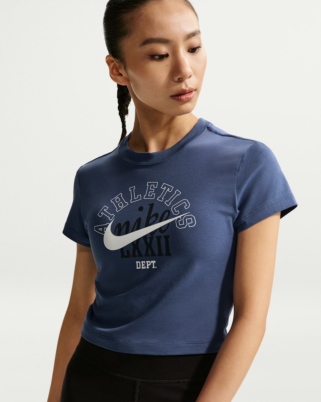 Nike Sportswear Chill Knit Women's Slim Cropped T-Shirt - Mystic Navy