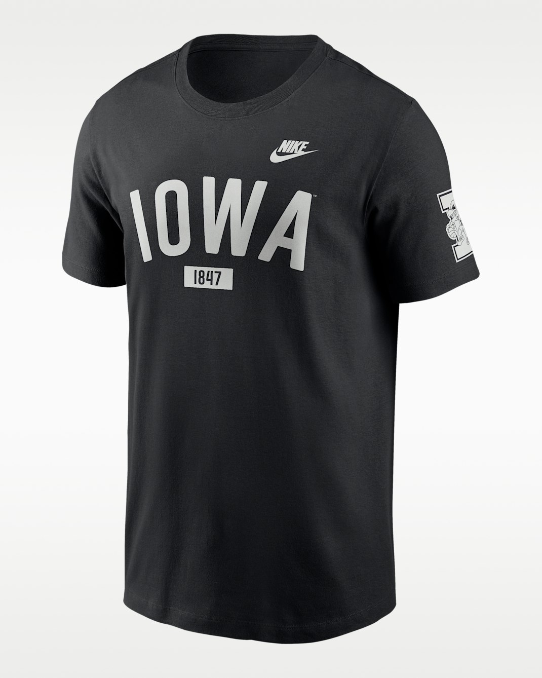 Iowa Legacy Arch 2-Hit Men's Nike College T-Shirt - Black
