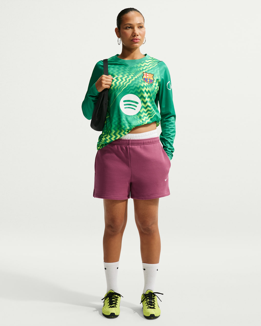 Nike Studio Fleece Medium Weight Women's Mid-Rise Shorts - Pink Smoke/Sail