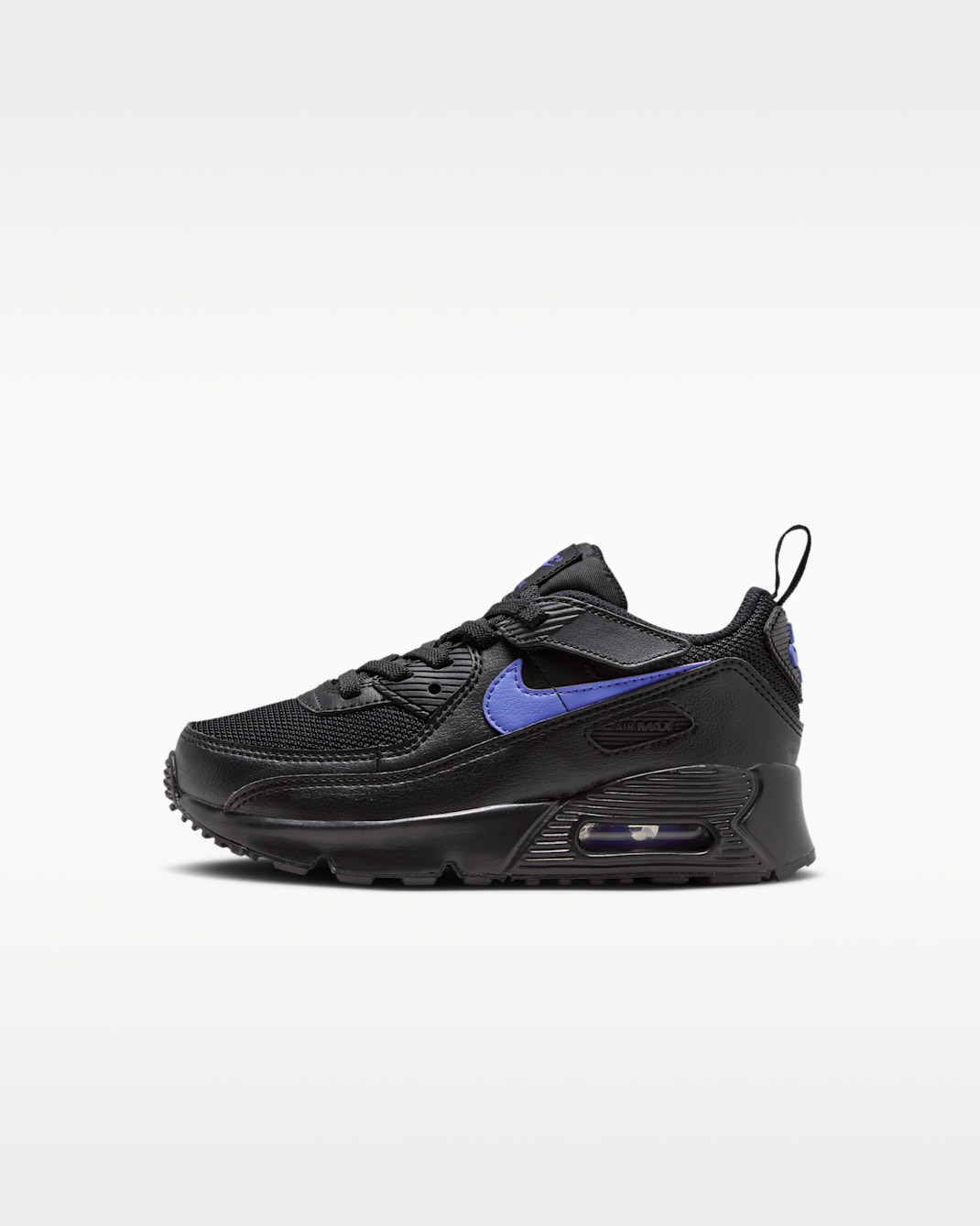 Nike Air Max 90 EasyOn Younger Kids' Shoes - Black/Black/Sapphire