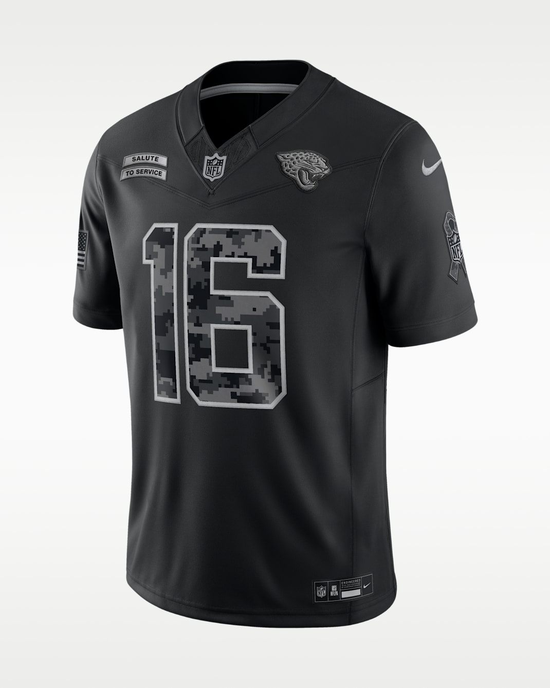 Trevor Lawrence Jacksonville Jaguars Salute to Service Men's Nike Dri-FIT NFL Limited Jersey - Black