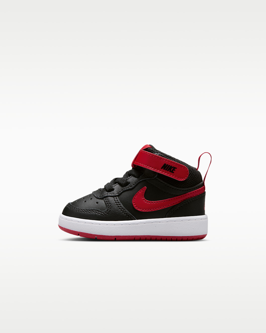 Nike Court Borough Mid 2 Baby/Toddler Shoes - Black/White/University Red
