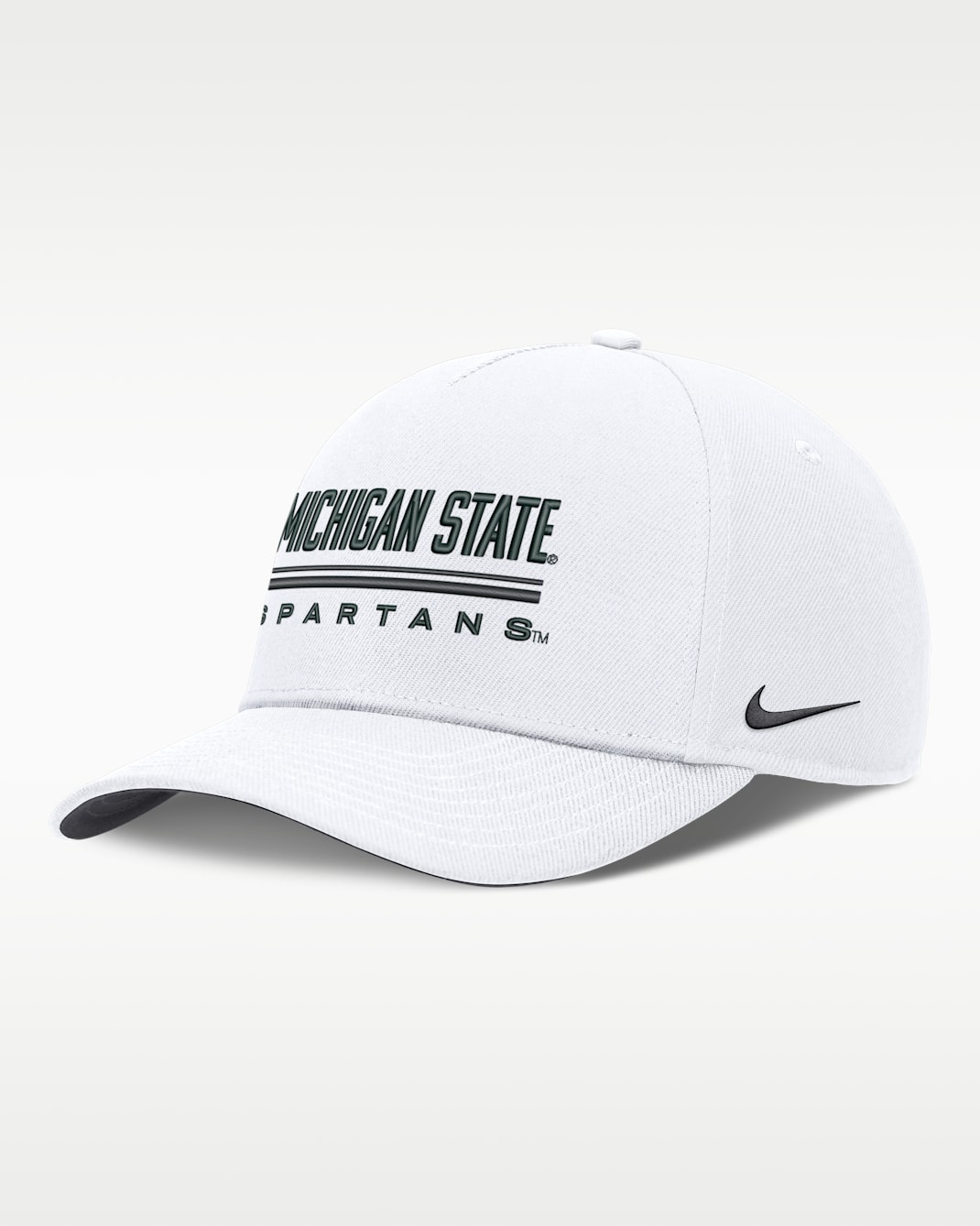 Michigan State Sideline Practice Rise Men's Nike Dri-FIT College Adjustable Hat - White