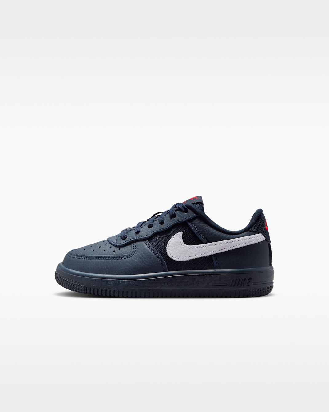 Nike Force 1 Low Little Kids' Shoes - Dark Obsidian/Black/University Red/White