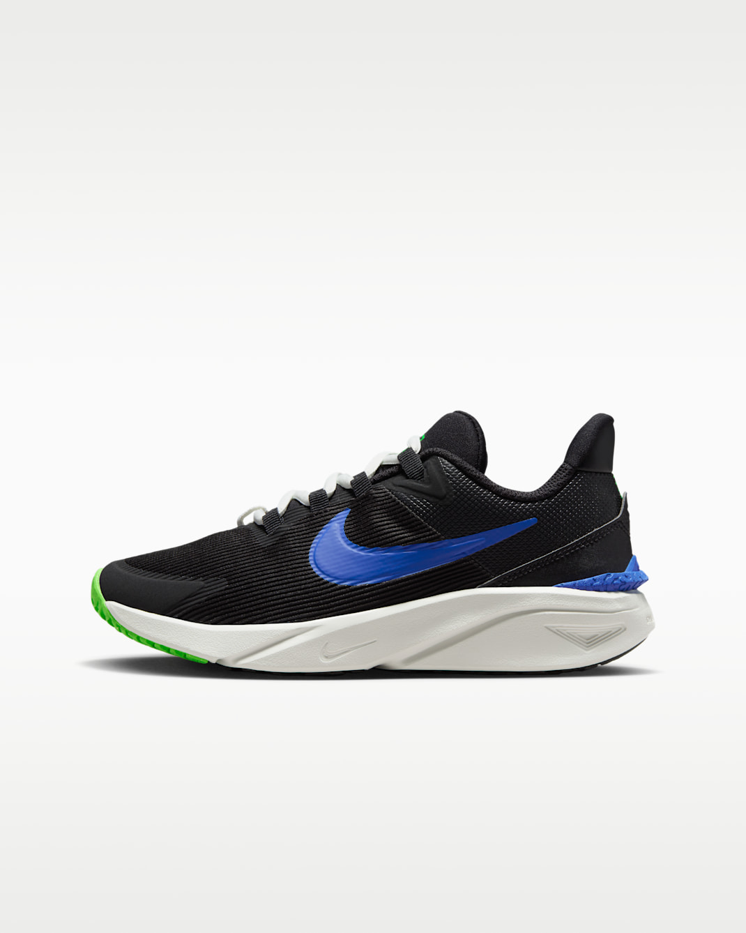 รองเท้าวิ่งโร้ดรันนิ่งเด็กโต Nike Star Runner 4 - ดำ/Summit White/Green Strike/Racer Blue