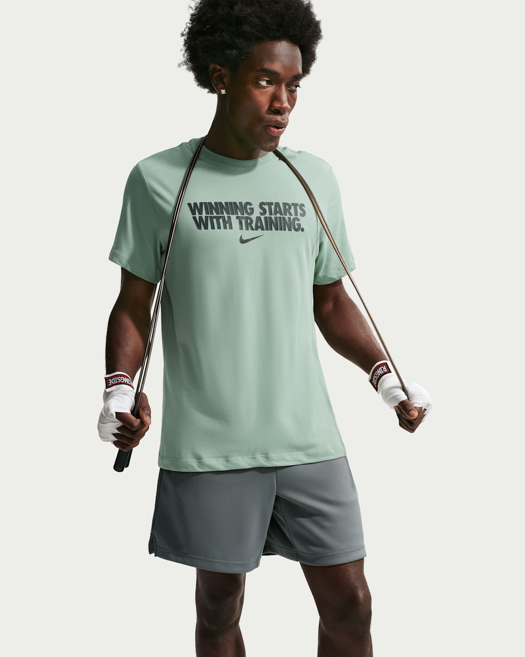 Playera Dri-FIT para hombre Nike - Vapor/Gris humo oscuro