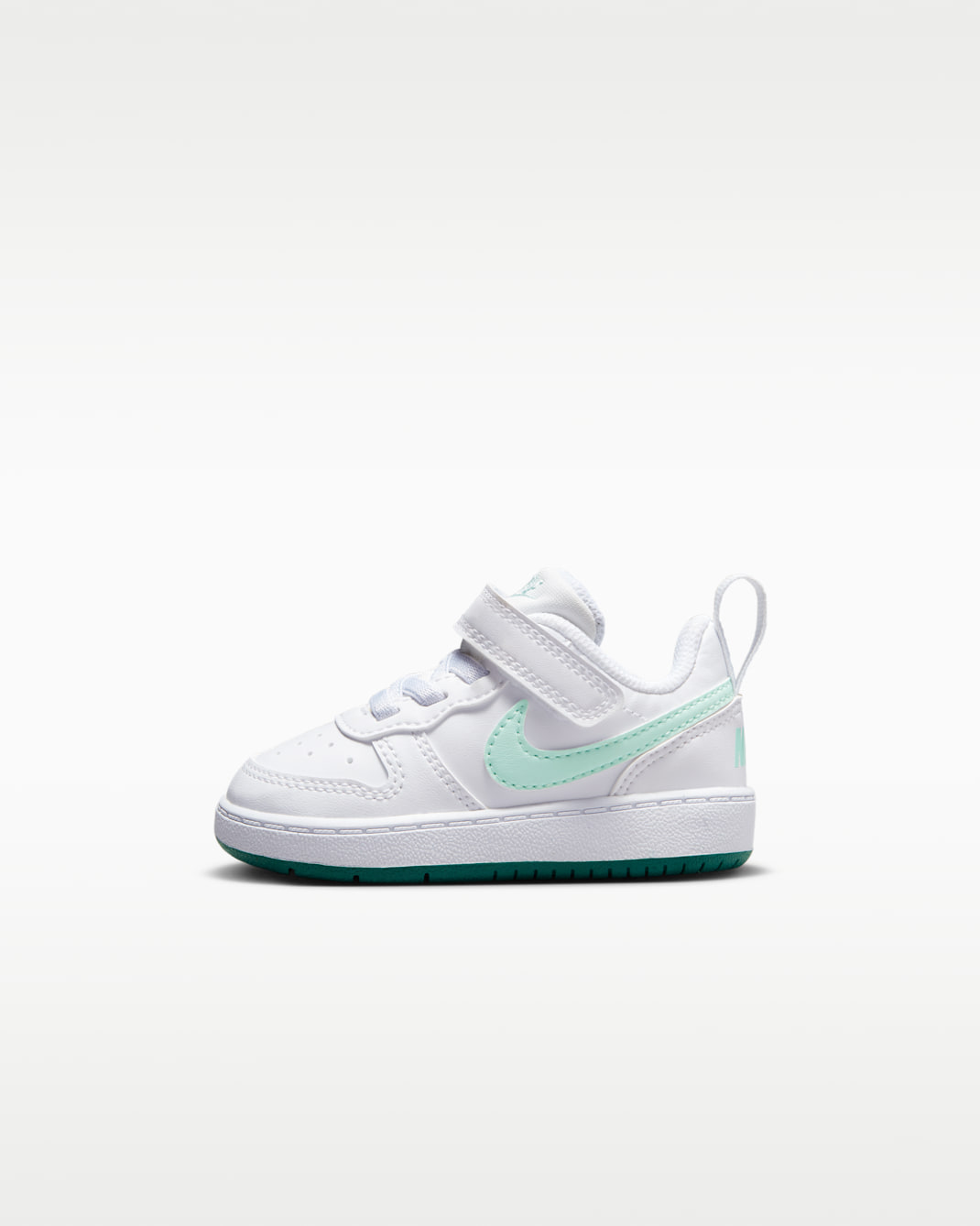 Nike Court Borough 低筒 Recraft 嬰幼兒鞋款 - 白色/Geode Teal/Jade Ice