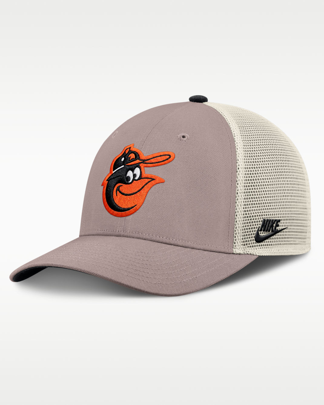 Baltimore Orioles Cooperstown Rise Men's Nike MLB Adjustable Trucker Hat - Khaki