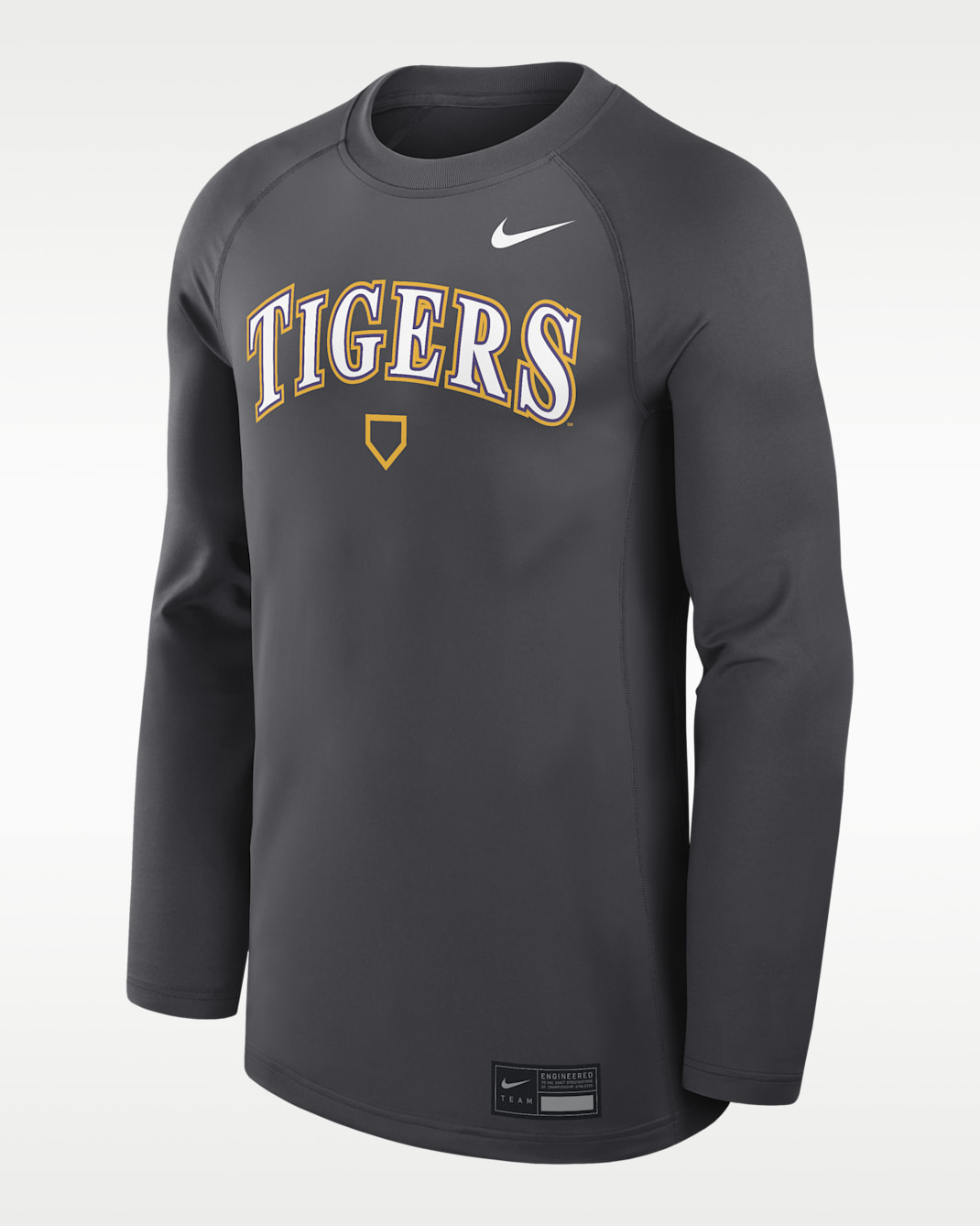 LSU Dugout Game Time Men's Nike Dri-FIT College Long-Sleeve T-Shirt - Anthracite
