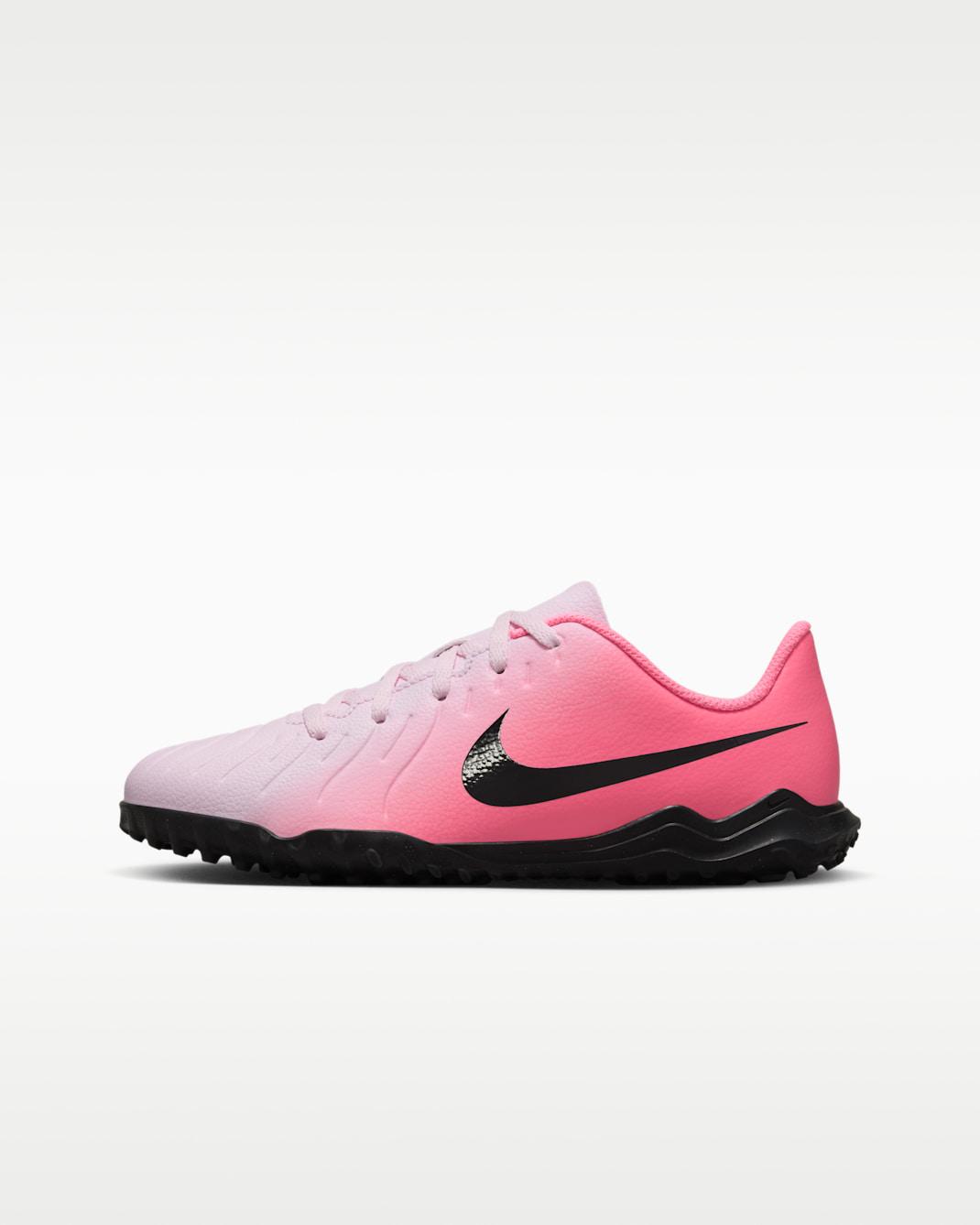 Nike Jr. Tiempo Legend 10 Club Younger/Older Kids' TF Low-Top Football Shoes - Pink Foam/Black