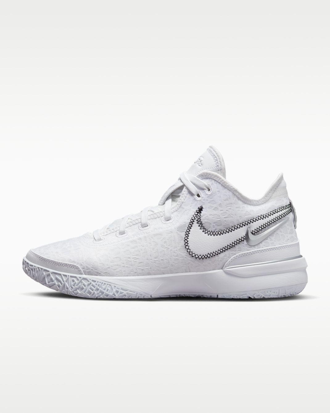 Tenis de básquetbol LeBron NXXT Gen - Blanco/Negro/Plata metalizado