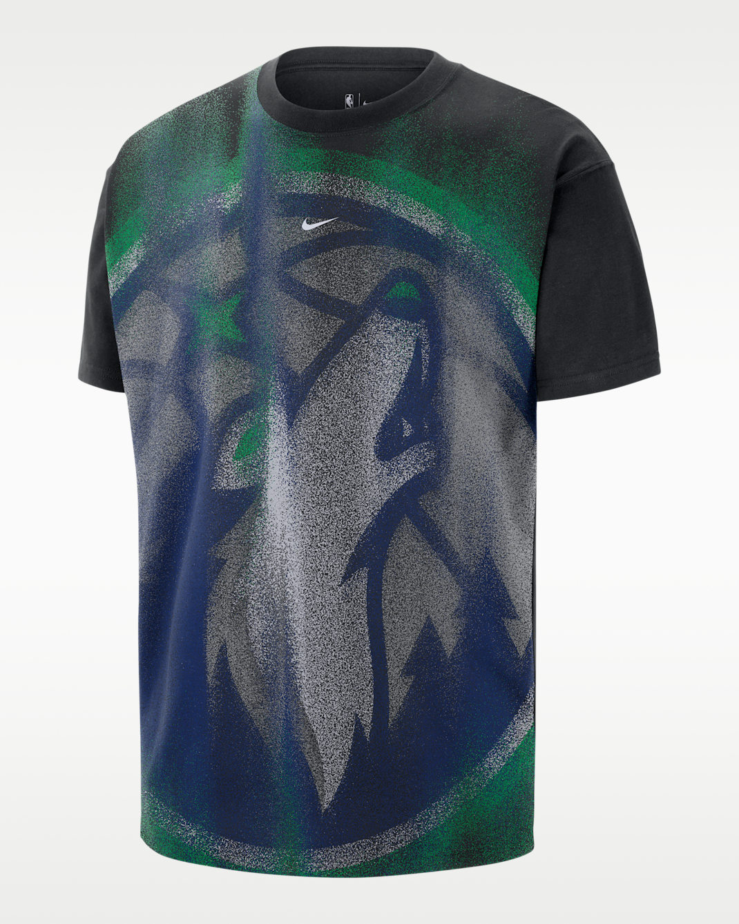 T-shirt de basket Minnesota Timberwolves pour homme - Noir