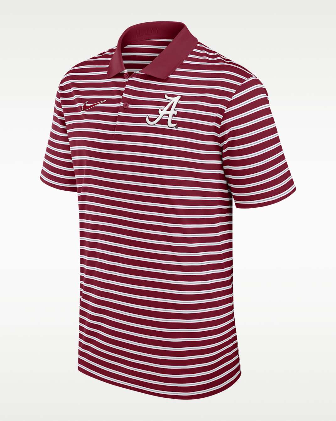 Alabama Crimson Tide Primetime Victory Striped Men's Nike Dri-FIT College Polo - Crimson