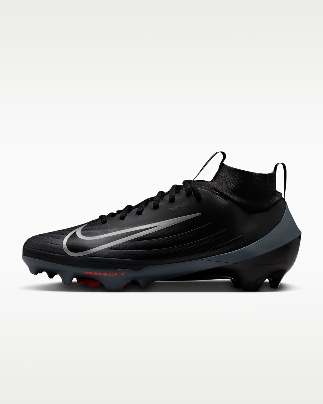 Nike Vapor Pro 1 Football Cleats - Black/Dark Grey/Bright Crimson/Black