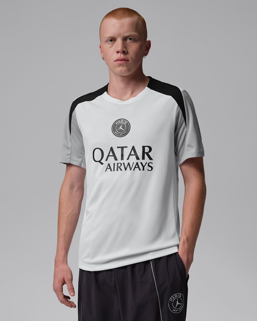Maglia da calcio a manica corta in maglia Jordan Dri-FIT Paris Saint-Germain Strike Night Edition – Uomo - Bianco/Atmosphere Grey/Nero