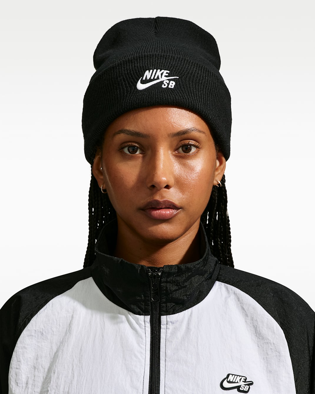 Nike SB Peak Skate Beanie - Black/White