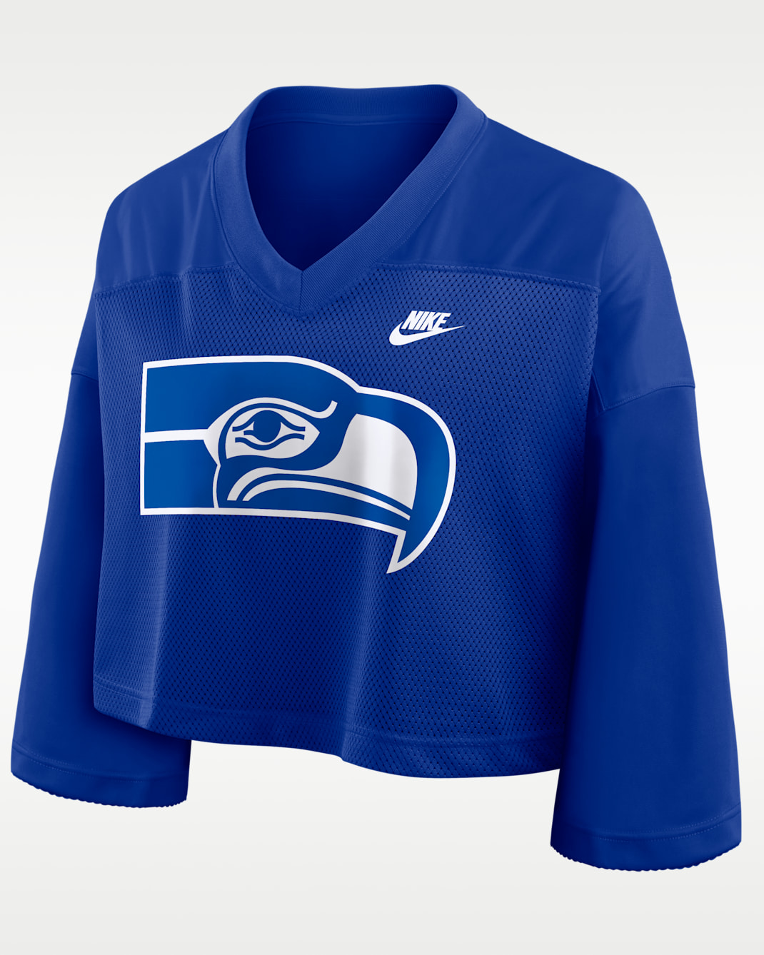 Jersey cropped Nike Dri-FIT de la NFL para mujer Seattle Seahawks Rewind Fashion - Royal