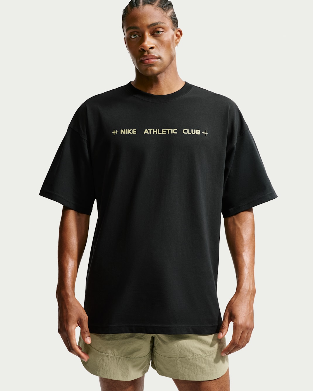 Nike N.A.C. Men's Oversized T-Shirt - Black/Dusty Olive