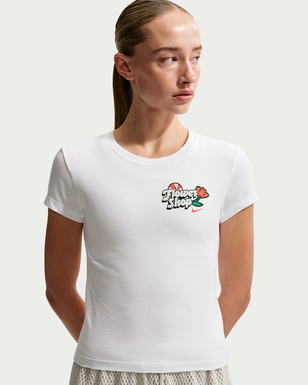 Nike Women's Short-Sleeve Graphic Basketball T-Shirt - White