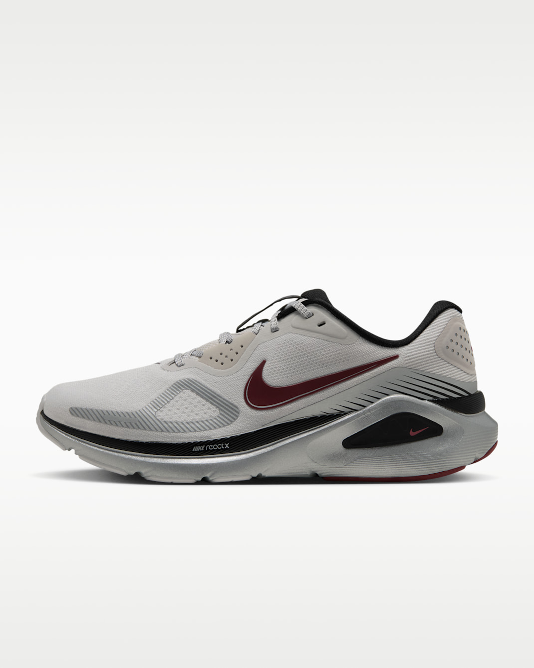 Nike Structure 26 Women's Road Running Shoes - Vast Grey/Metallic Silver/Pink Smoke/Black