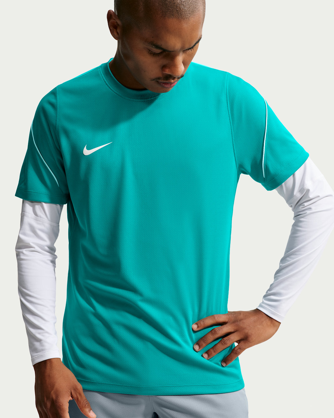 Nike Strike Men's Dri-FIT Short-Sleeve Soccer Top - Energy/Wolf Grey/White/White