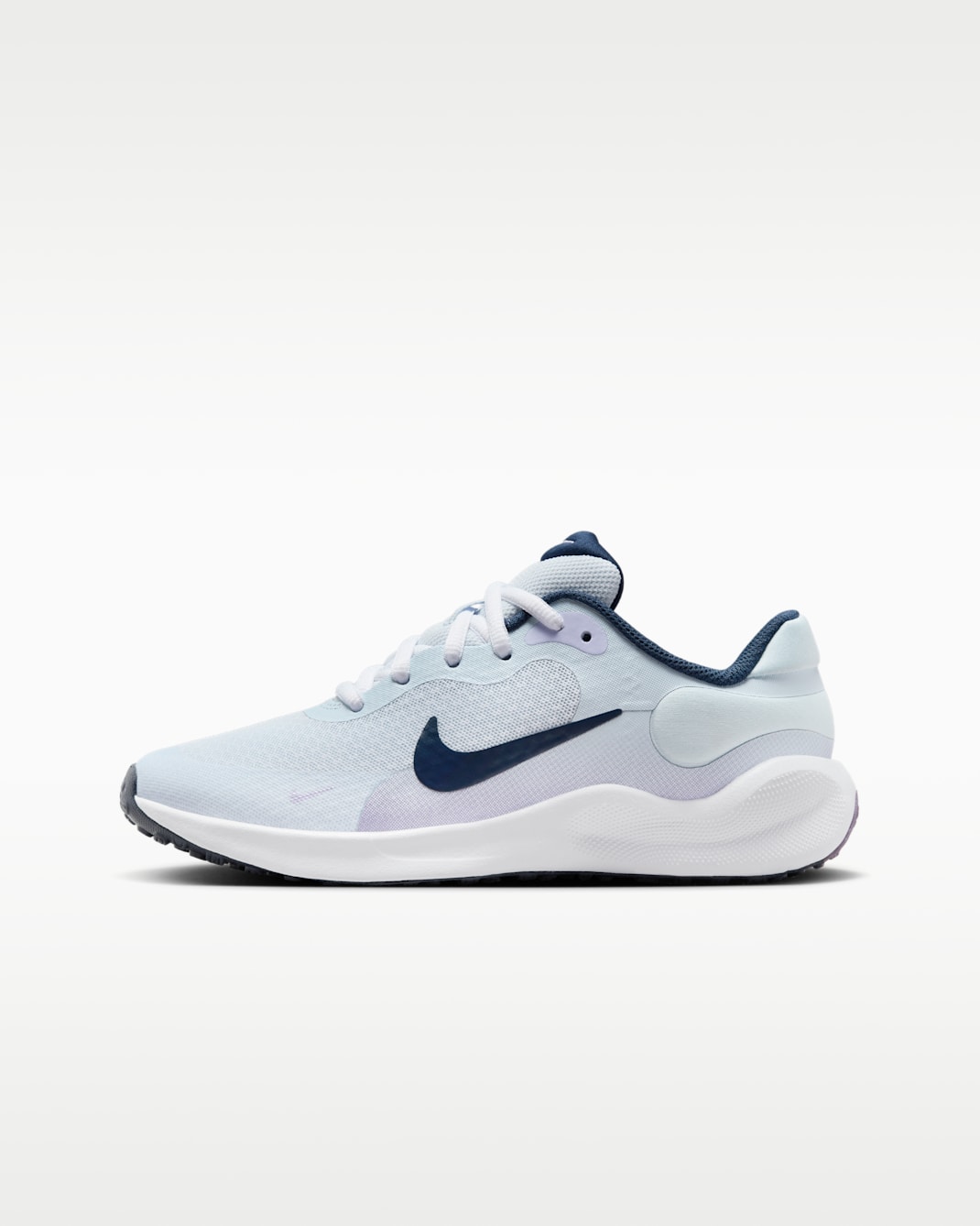 Nike Revolution 7 Older Kids' Road Running Shoes - Football Grey/Lilac Bloom/Lilac/Midnight Navy