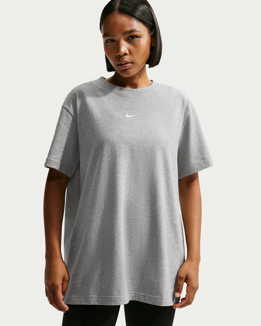 Nike Sportswear Classic Women's Oversized T-Shirt - Dark Grey Heather/Sail