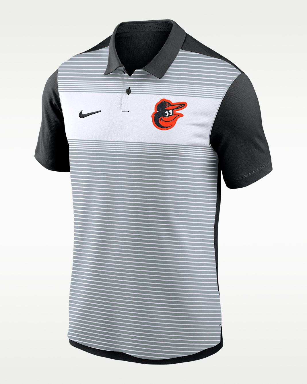 Baltimore Orioles Striped Vapor Polo Men's Nike Dri-FIT MLB Polo - Grey